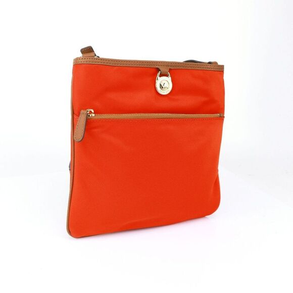 NWT Michael Kors Nylon Large Pocket Crossbody Bag Mandarin Orange - Picture 5 of 11